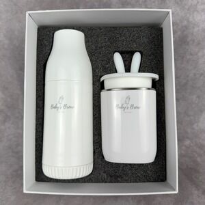 Baby's Brew Portable Bottle Warmer Pro Formula Dispenser Set White T5-18B NWOT